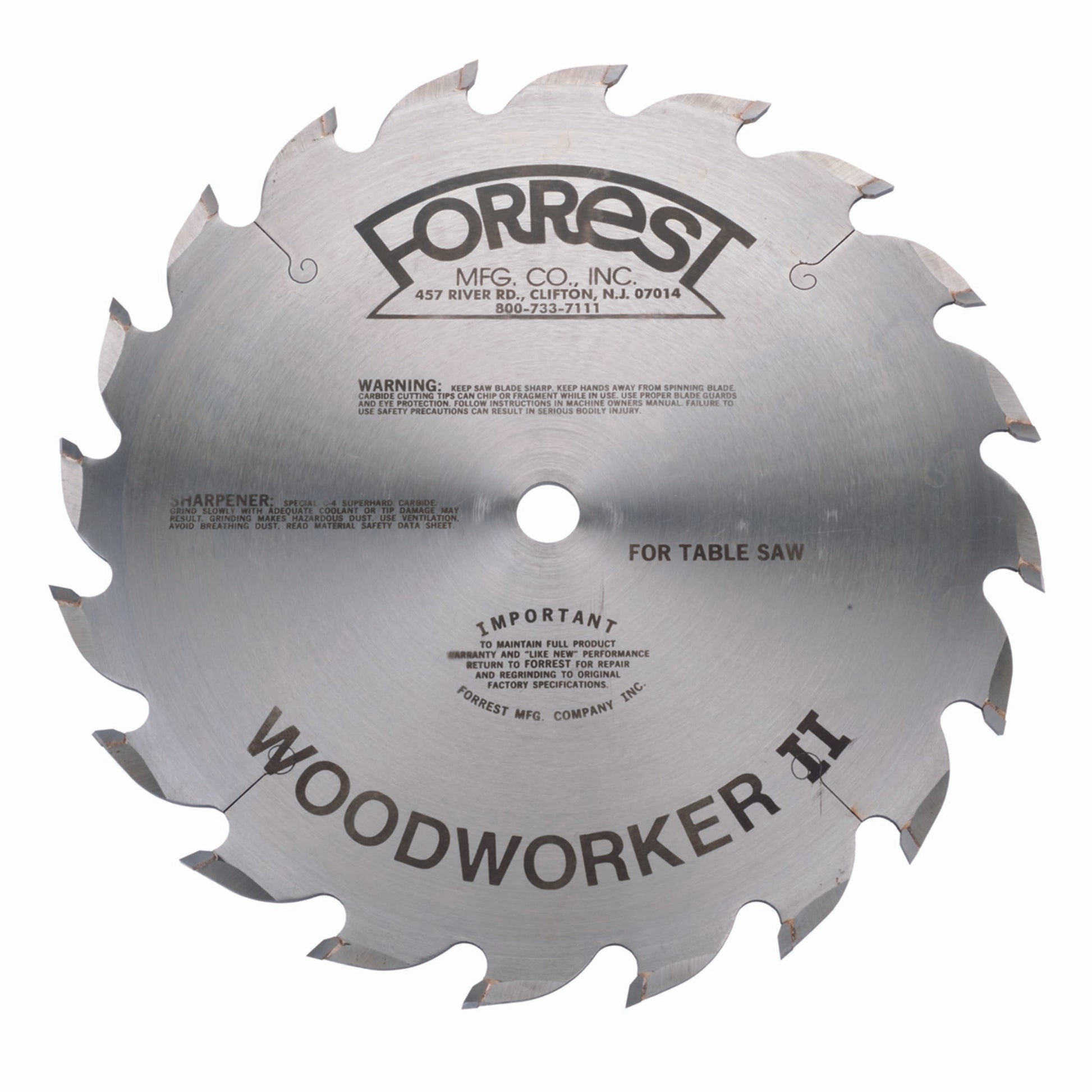 WW10206100 Woodworker II 10" 20T Rip Blade Thin Kerf alt 0