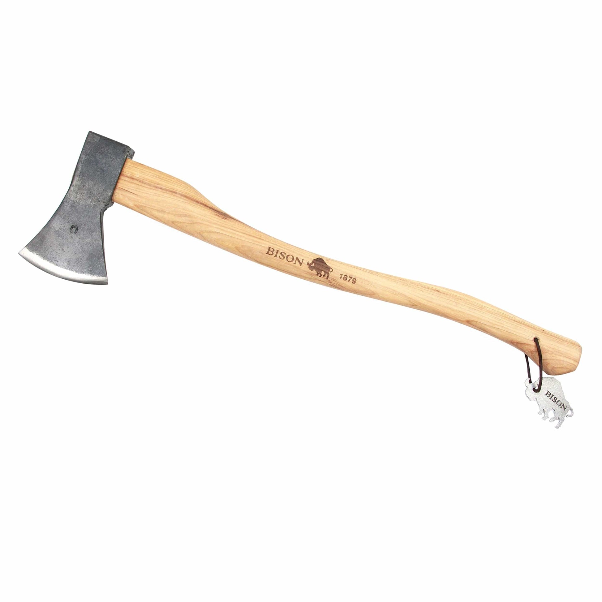 German Rhine Camping and Wilderness Axe with Leather Sheath - 27.5" Handle alt 75