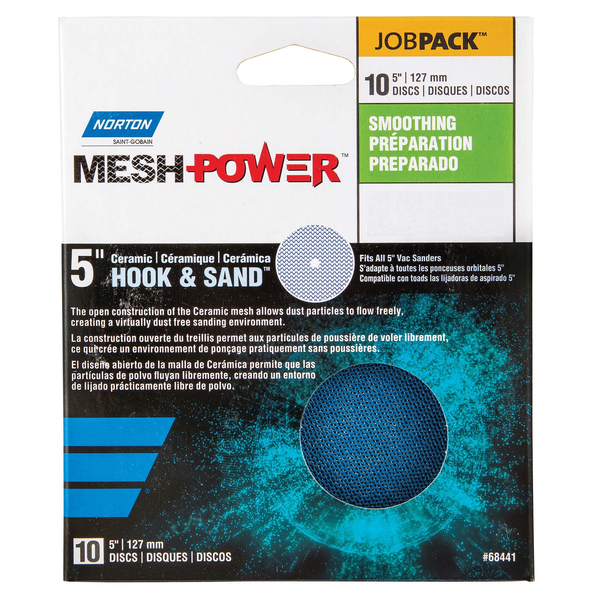 5" MeshPower Ceramic Disc 220G (10pk) alt 1