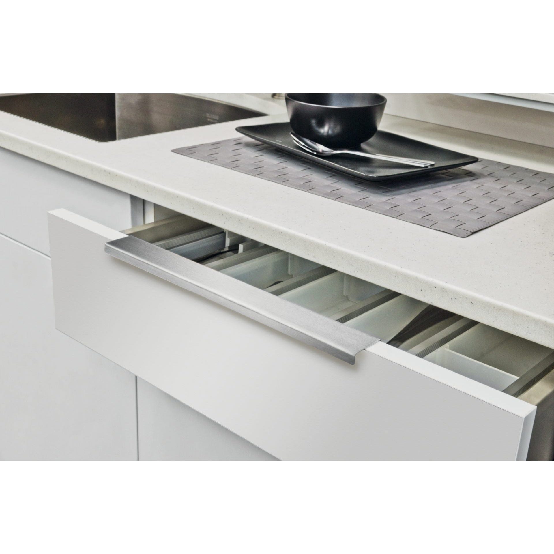 Contemporary Edge Pull, 11" Center-to-Center, Stainless Steel alt 0