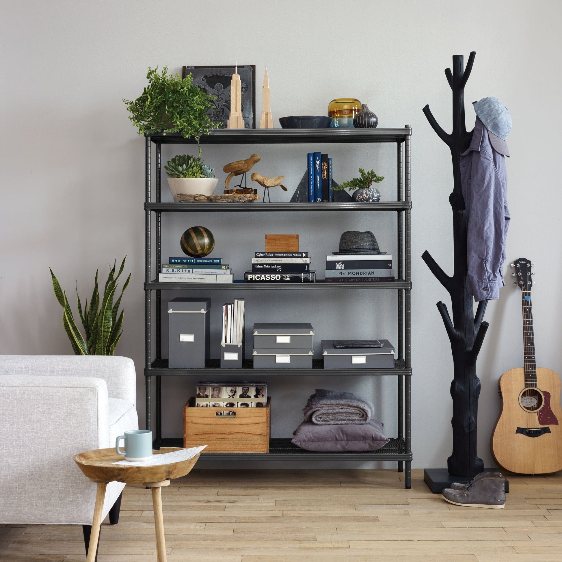MeshWorks Shelving 5 Tier Silver alt 0