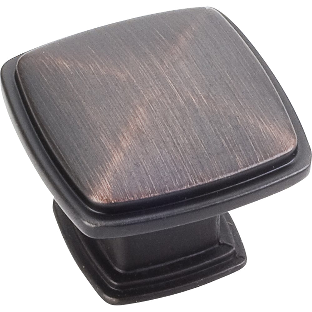 Milan 1 Plain Square Knob, 1-3/16" O.L.,, Brushed Oil Rubbed Bronze alt 0