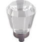 Harlow Small Tapered Glass Knob 1" Dia  Brushed Pewter alt 0