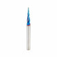 46282-K 2D/3D Carving 5.4 Deg Tapered Angle Ball Tip 1/16 Dia x 1/32 Radius x 1 x 1/4 Sh Solid Carbide Up-Cut Spiral Rou alt 0