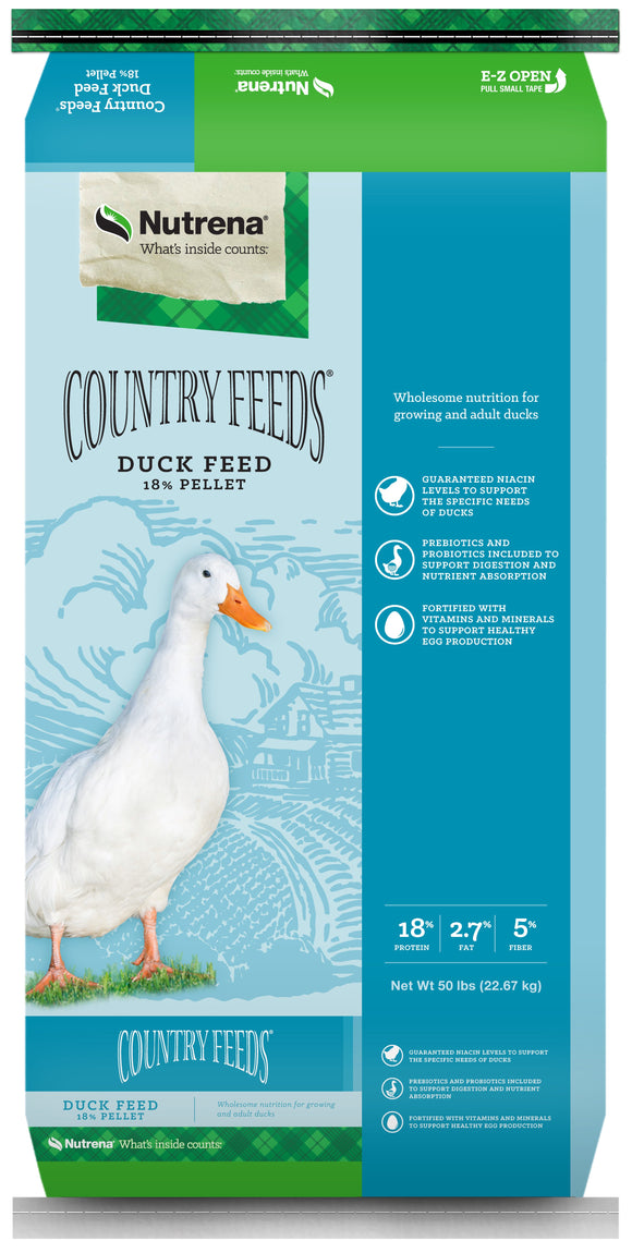 Nutrena® Country Feeds® Duck 18% Pellets (50 Lb.)