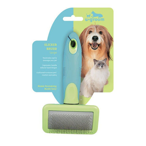 PetEdge U-Groom Slicker Brush Large